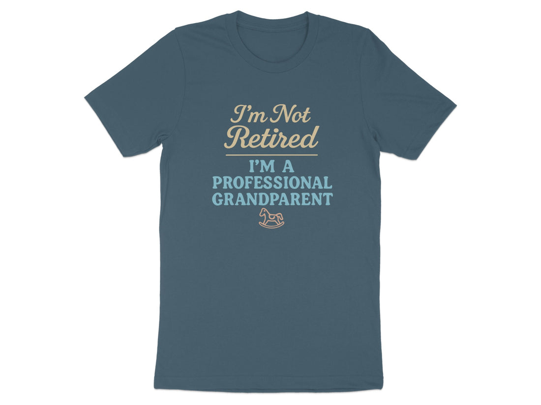 I'm Not Retired I'm A Professional Grandparent | Dark Heaher Color Bella T-Shirts - Retiree Gifts Retirement Party