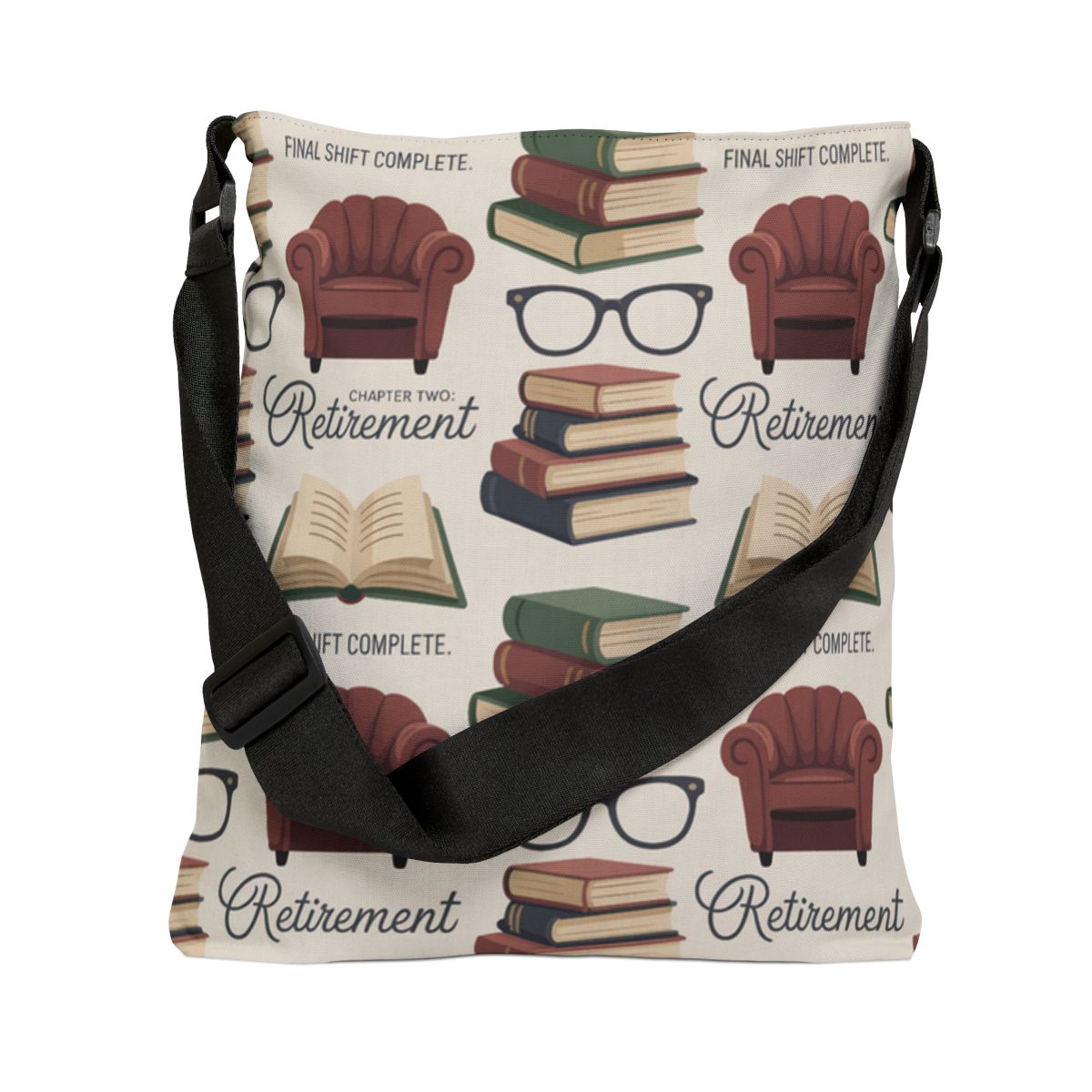 Retirement Theme Illustrated Tote Bag Canvas Tote Bags - Retiree Gifts Retirement Party