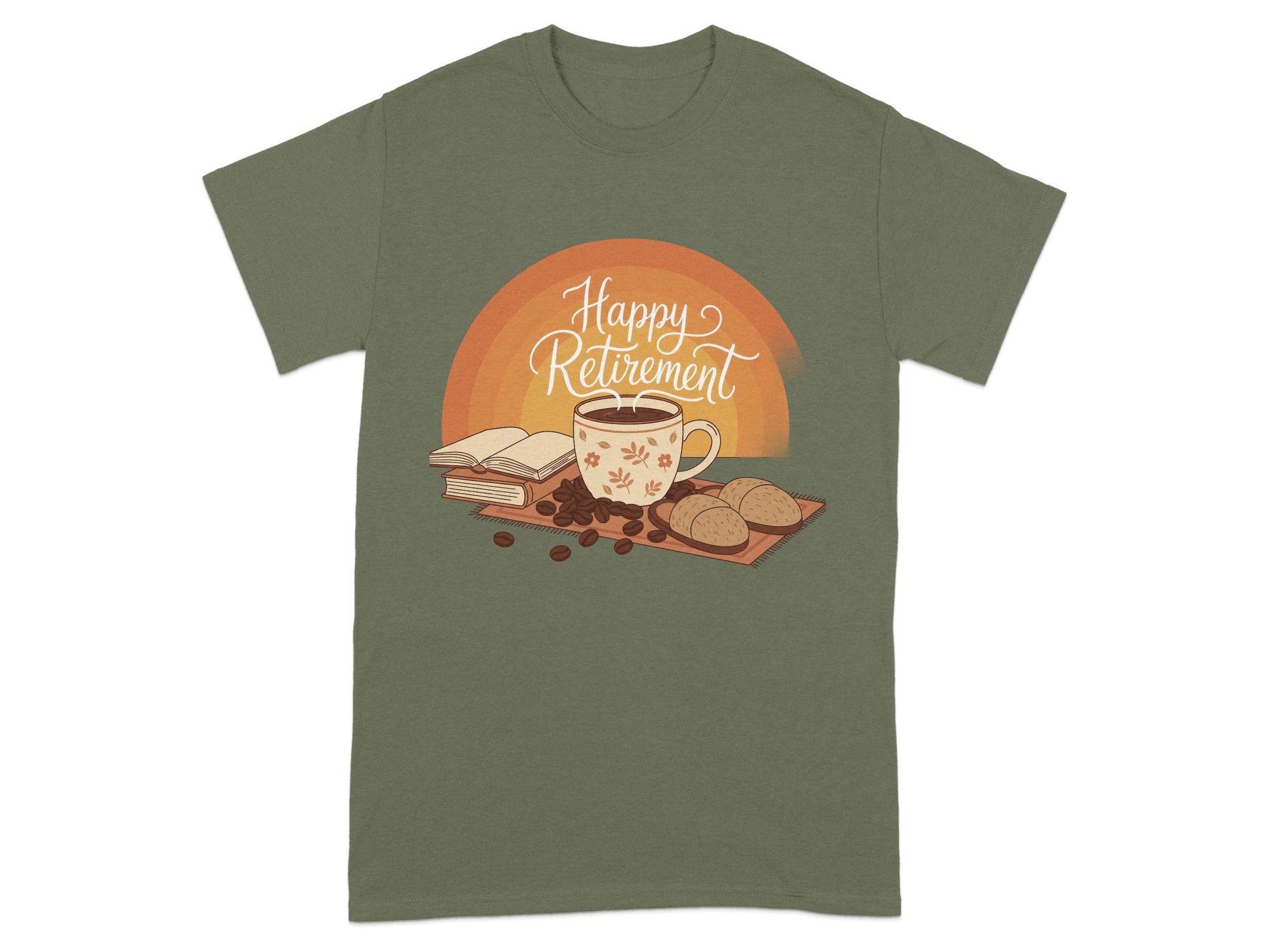 Happy Retirement Coffee Design Graphic T-Shirt Product