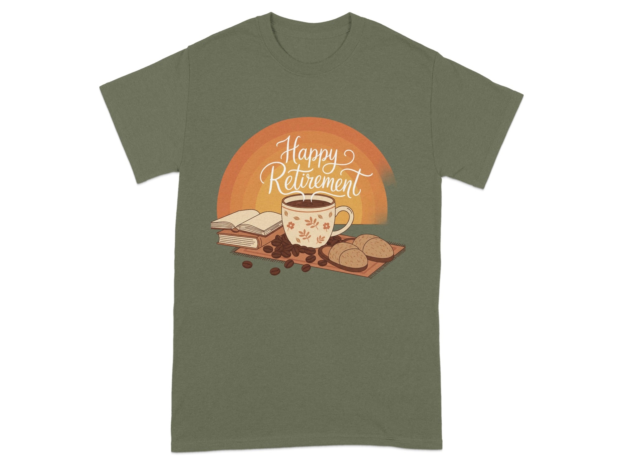 Happy Retirement Coffee Design Graphic T-Shirt Product