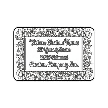 Beautiful Floral Frame Retirement Plaque for Honoree