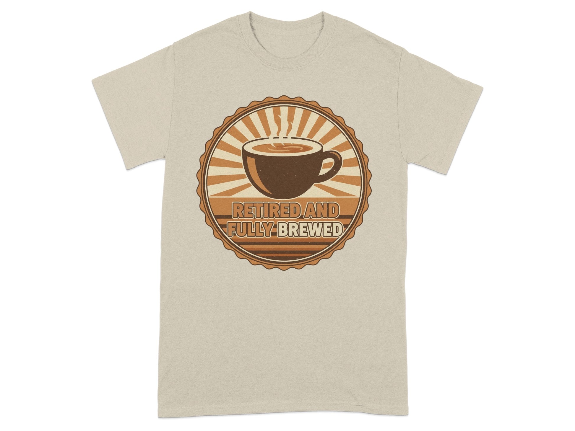 Retired And Fully Brewed Graphic Tee for Coffee Lovers