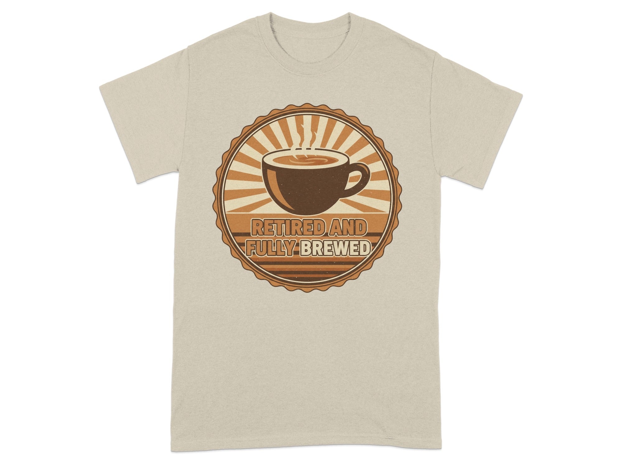 Retired And Fully Brewed Graphic Tee for Coffee Lovers