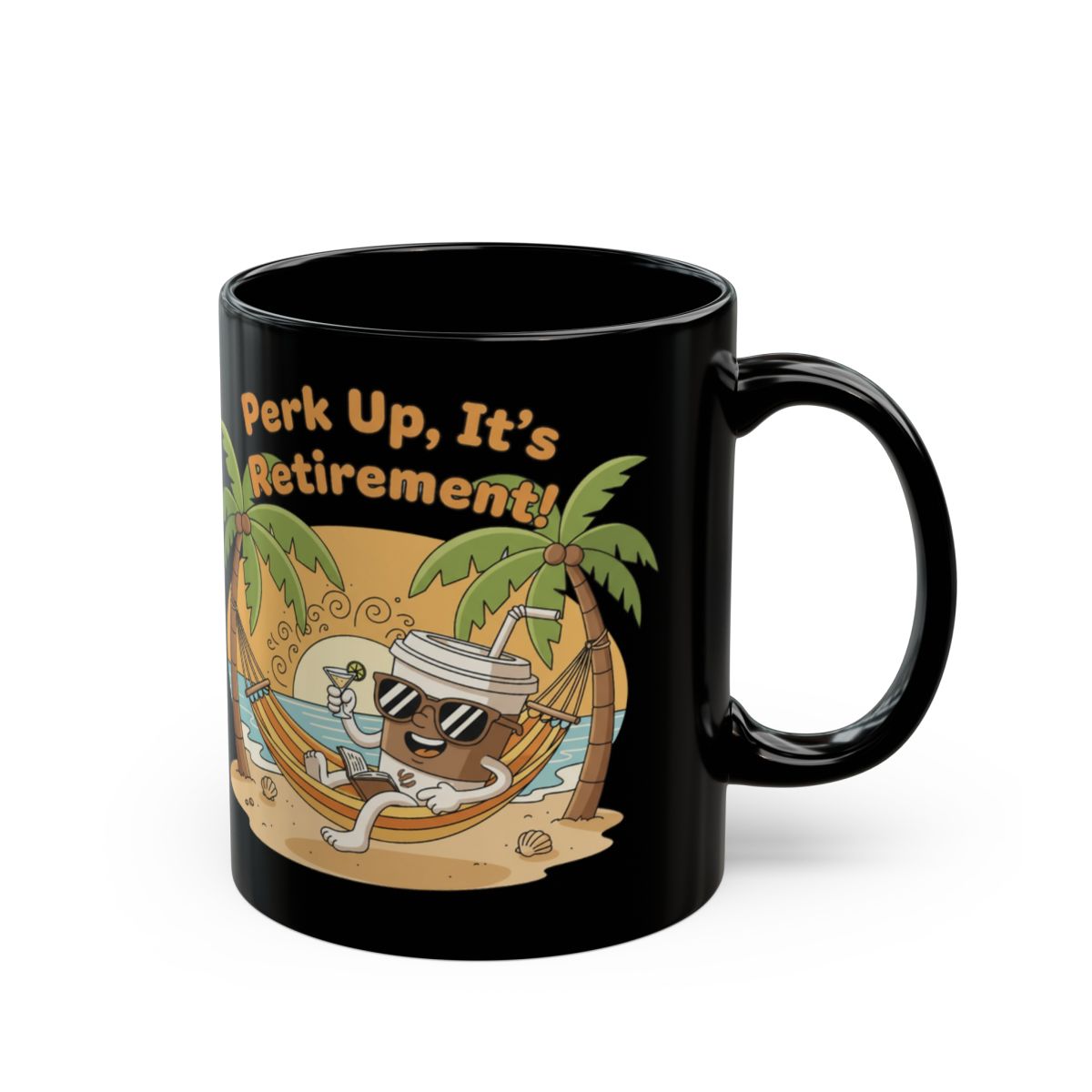 Perk Up It's Retirement Fun Beach Scene Mug