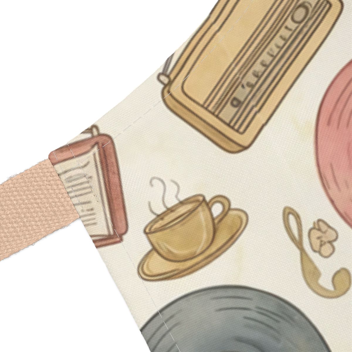 Vintage Radio and Coffee Print Apron