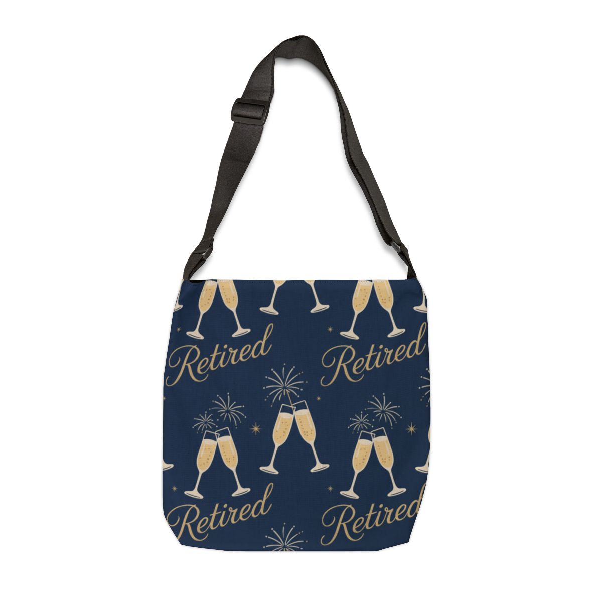 Retired Champagne Celebration Design Tote Bag Canvas Tote Bags - Retiree Gifts Retirement Party
