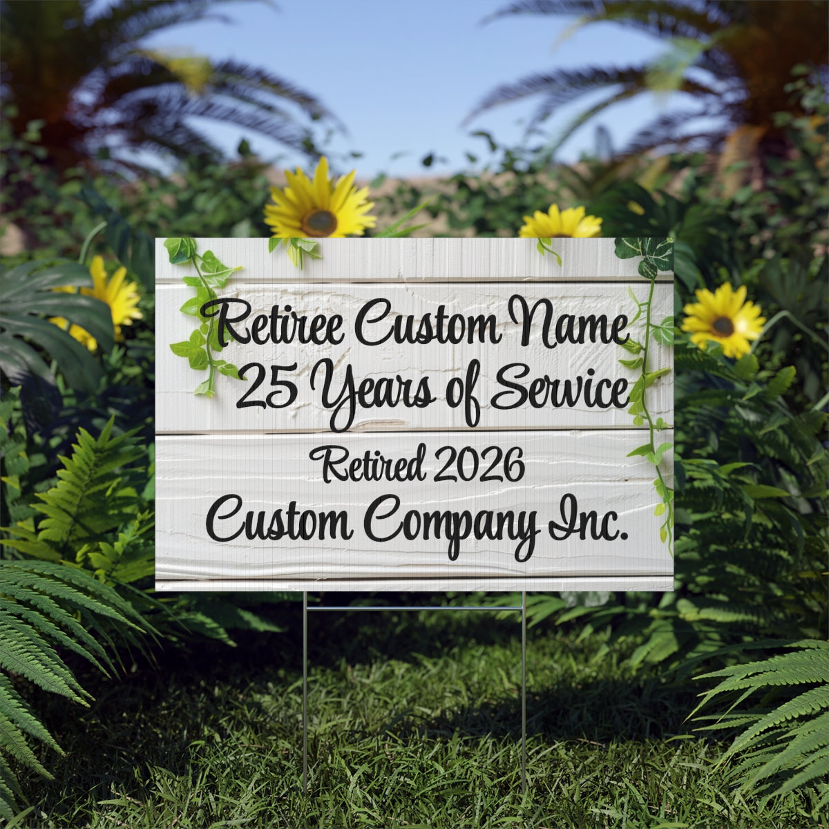 Retiree Custom Name Yard Sign for 25 Years of Service product