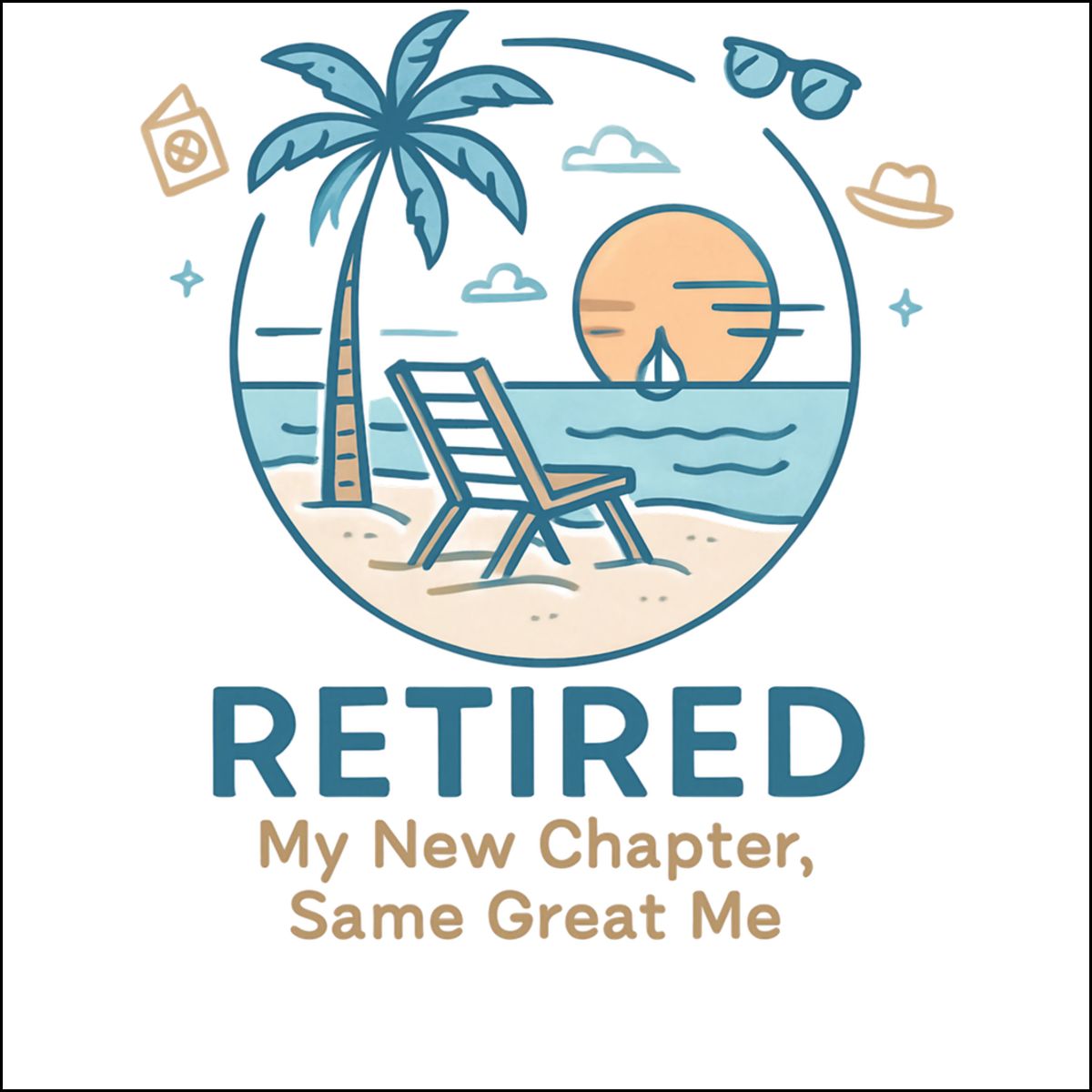 RETIRED My New Chapter Same Great Me Ornaments - Retiree Gifts Retirement Party
