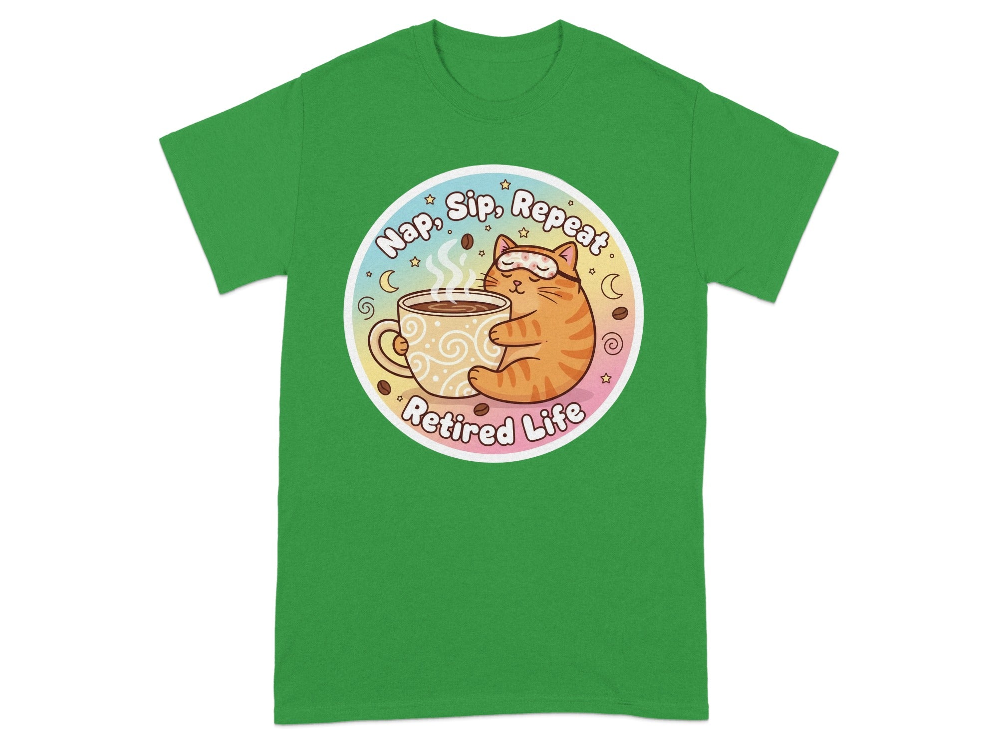 Nap Sip Repeat Retired Life Cat Shirt