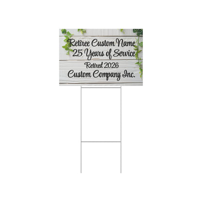 Retiree 25 Years of Service Retired 2026 Yard Sign product