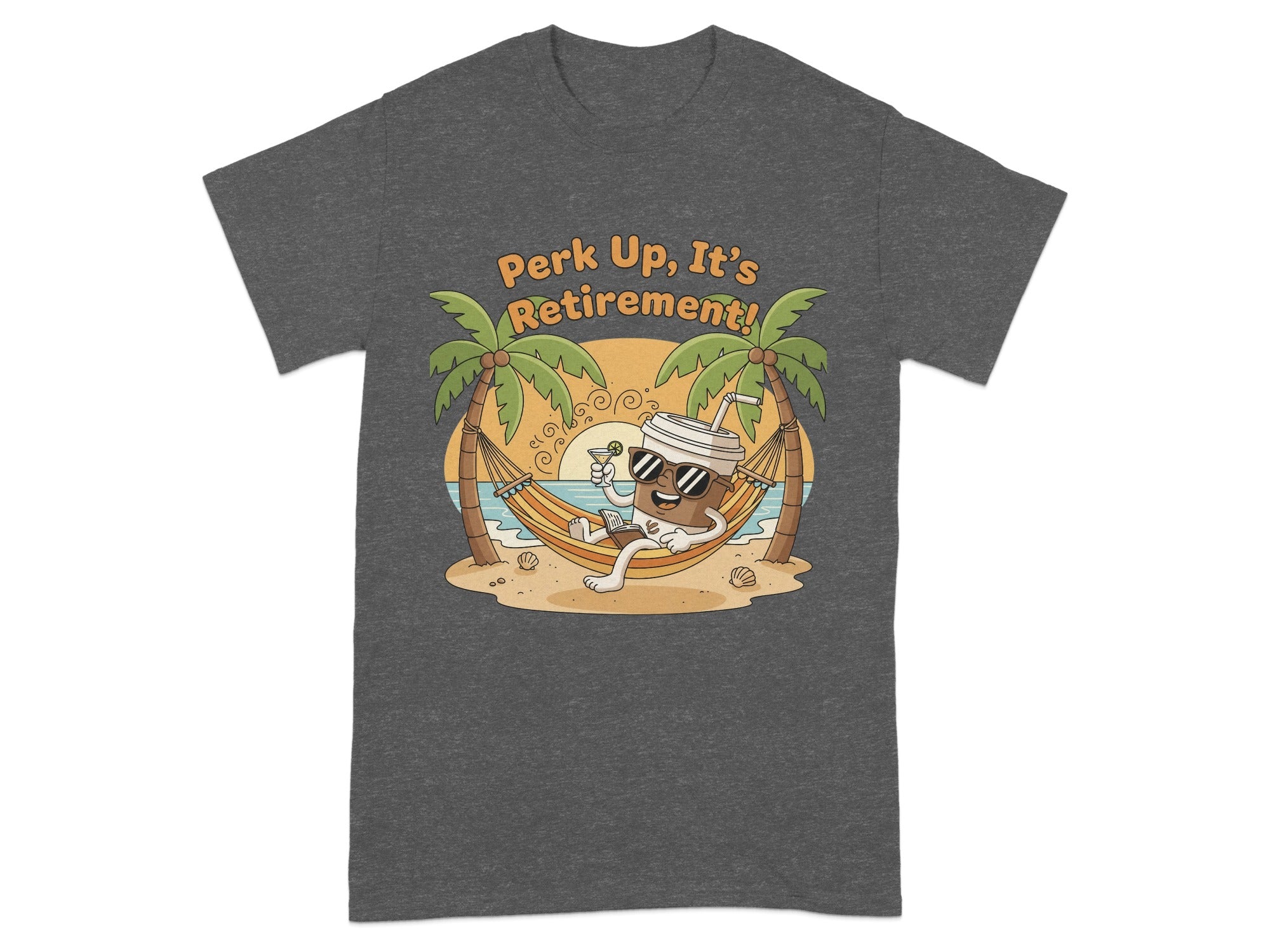 Perk Up It's Retirement with Coffee Character Tee