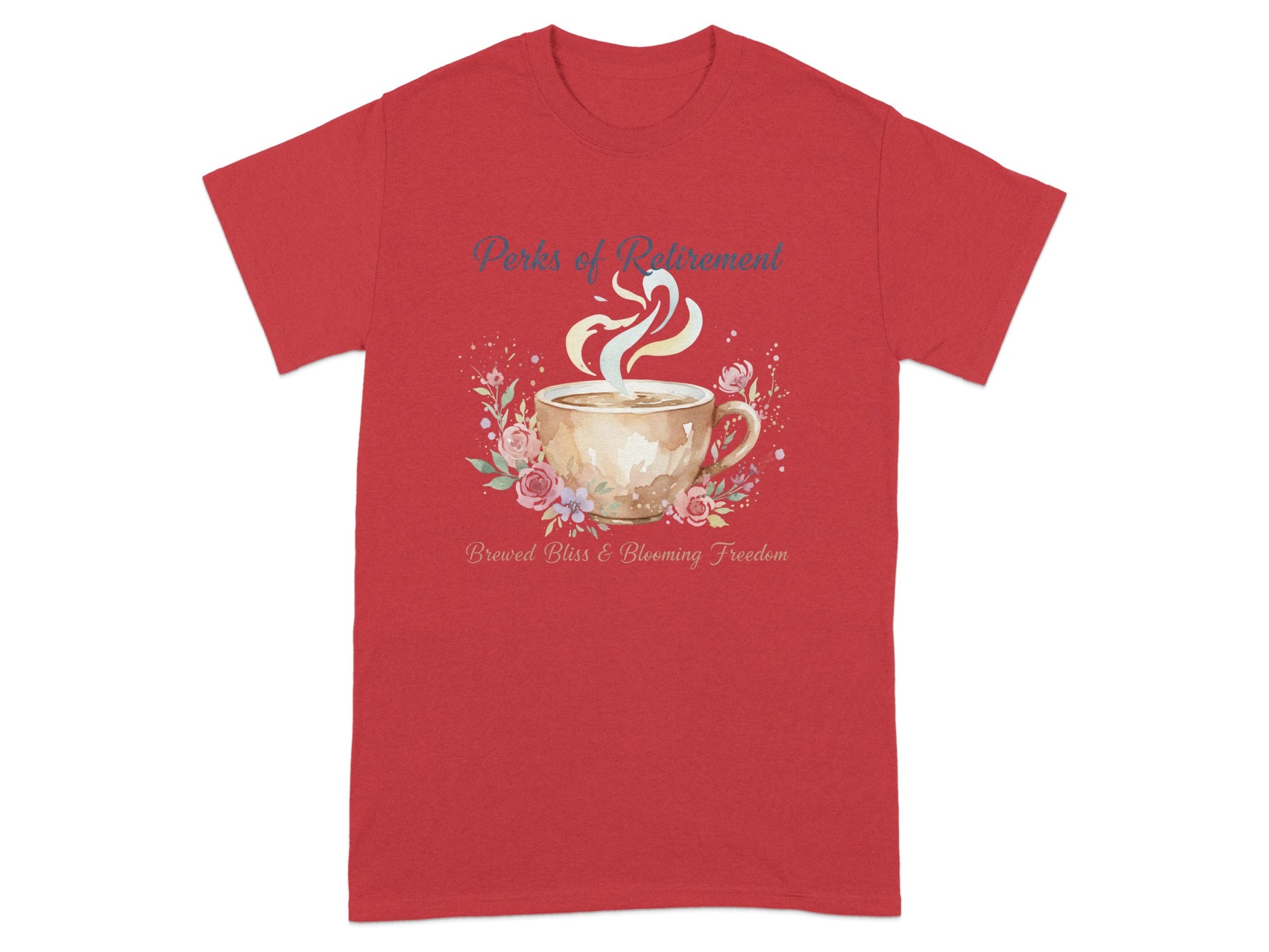 Perks of Retirement Brewed Bliss Blooming Freedom Shirt