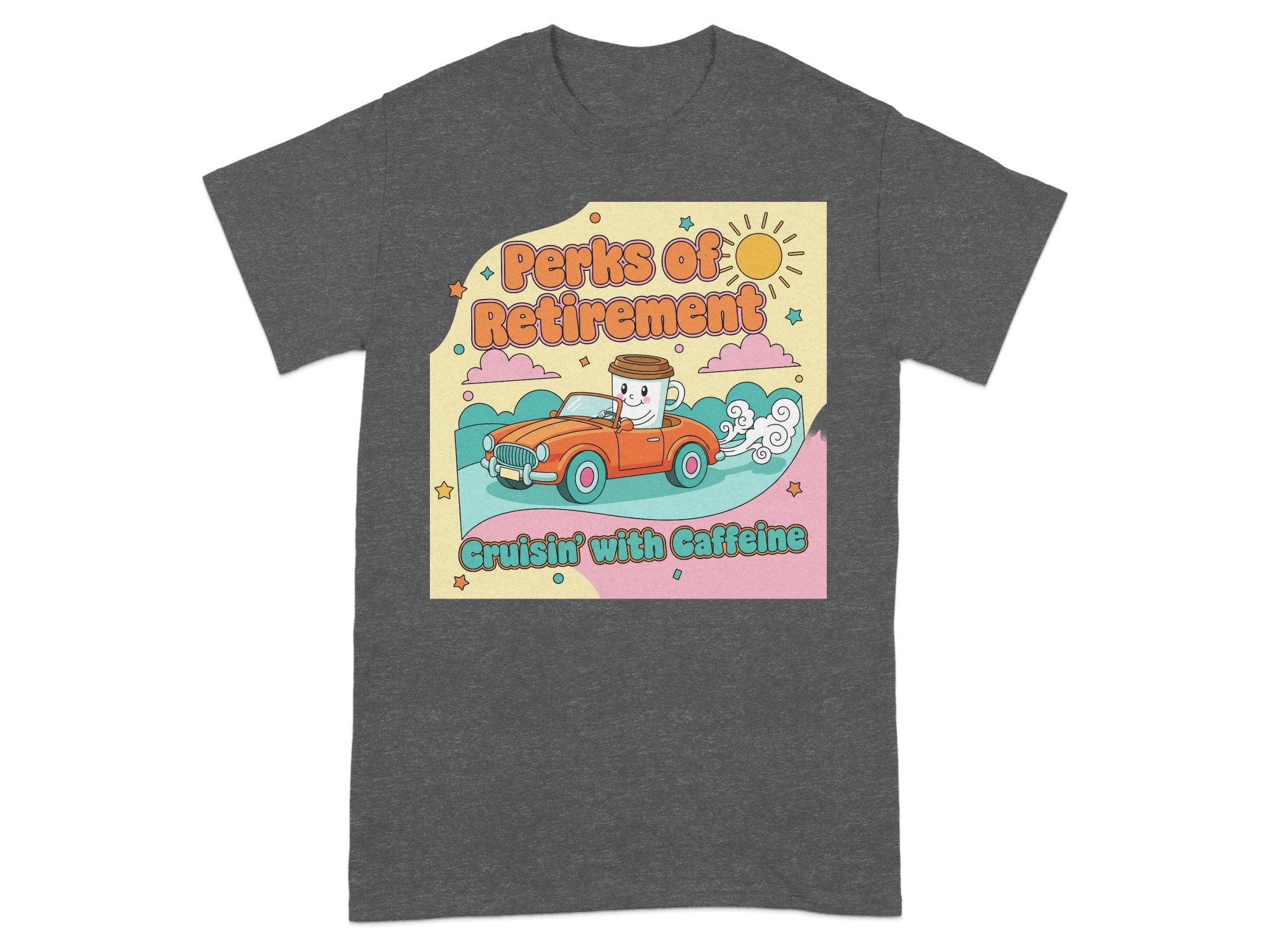 Fun Perks of Retirement Cruisin' with Caffeine Shirt
