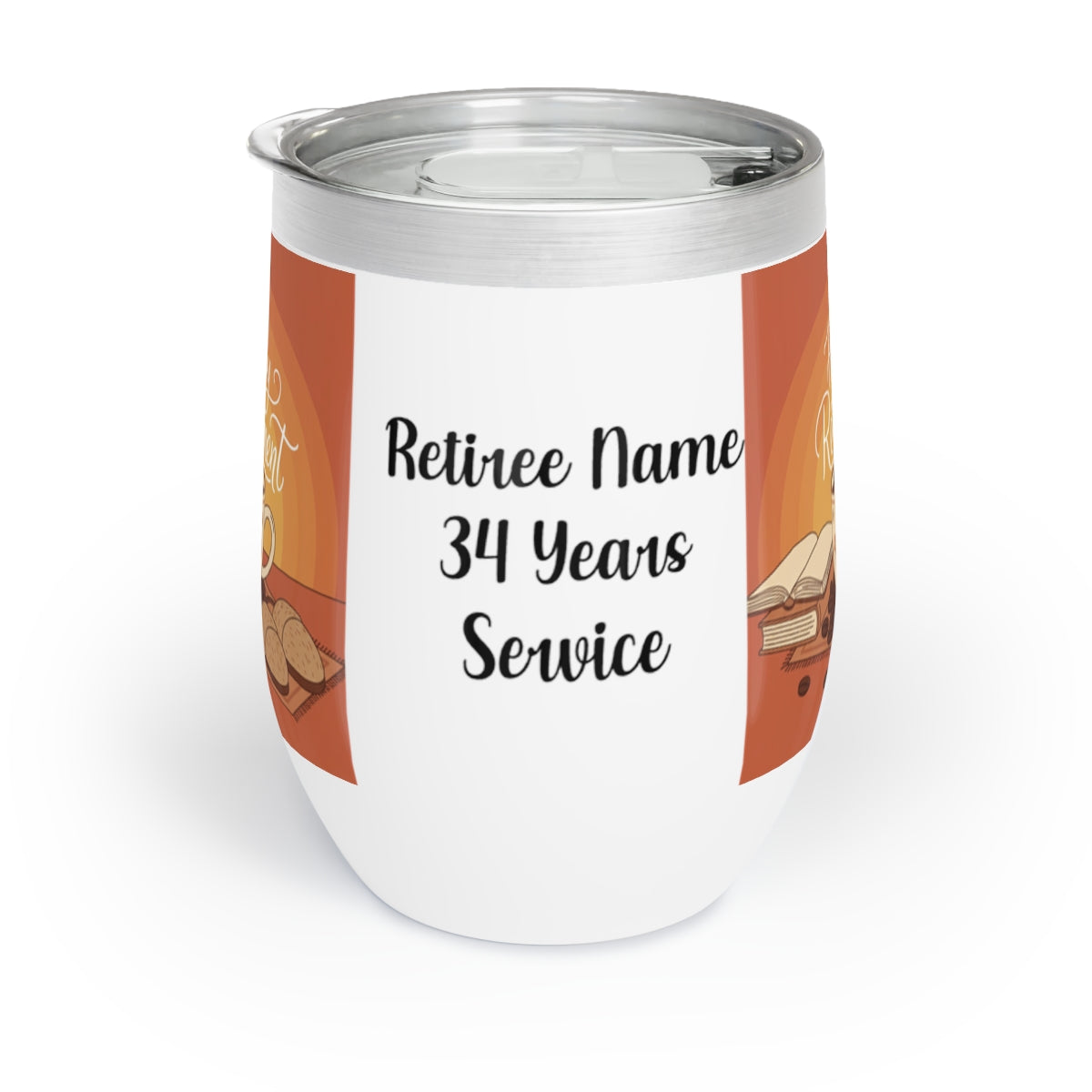 Retiree Name 34 Years Service Printed Mug