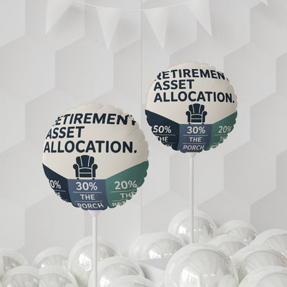 Retirement Asset Allocation 50 the Couch | 30 the Porch | Show someone you care with Mylar Ballons 11in or 22in - Retiree Gifts Retirement Party