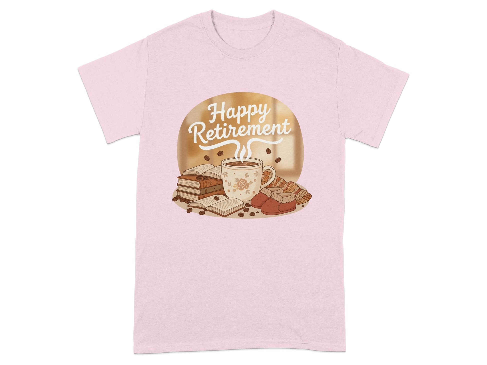 Happy Retirement Coffee and Books Design T-shirt