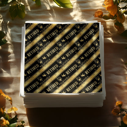 Retired Themed Customizable Wrapping Paper Product