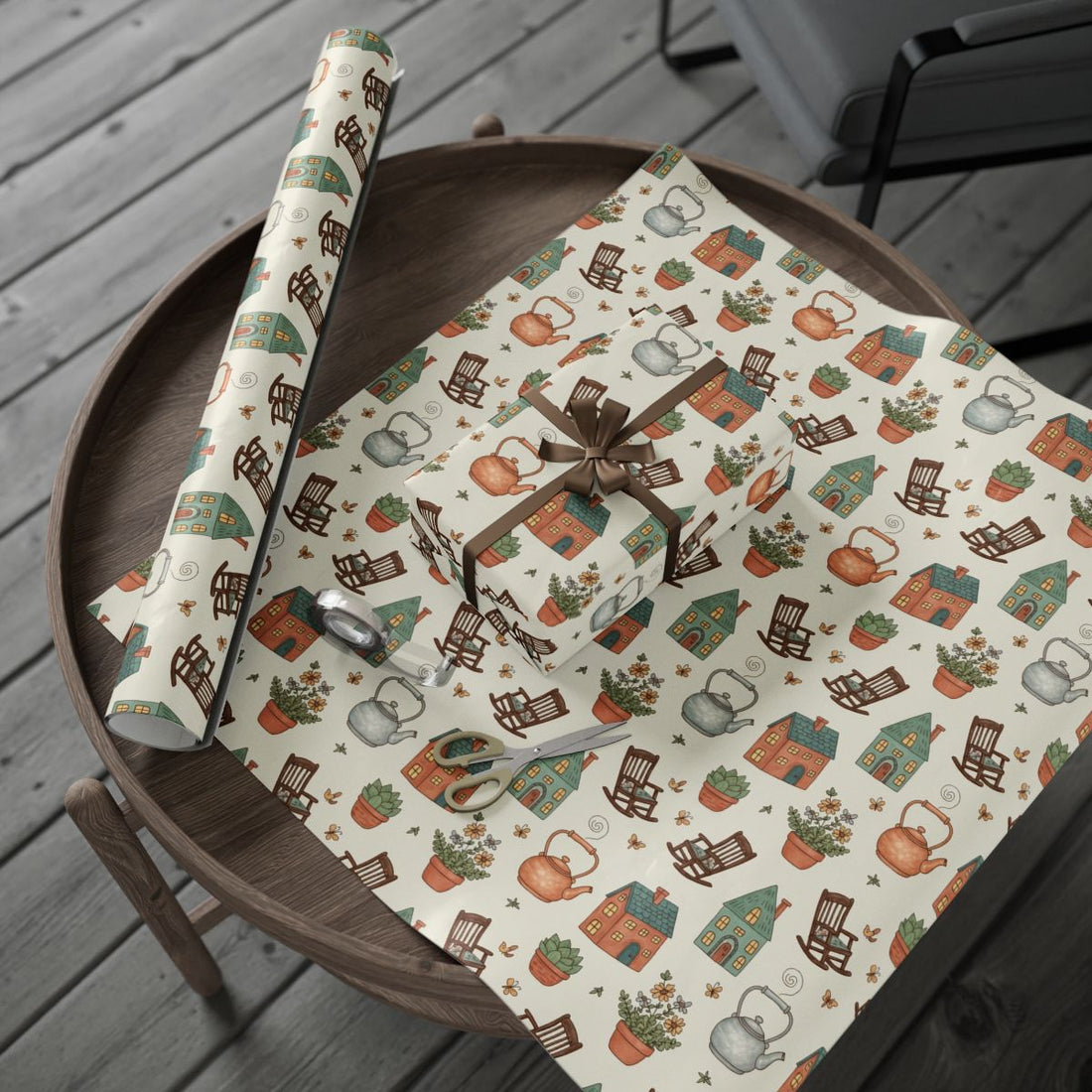 Cozy Retirement Scene Relaxation Gifts | Dream Retirement | Celebrate with Unique Retirement Gift Wrapping Paper - RetireeGifts