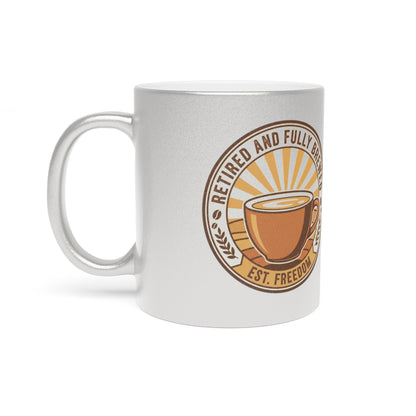 Retired and Fully Brewed Coffee Mug with Sunrise Graphic