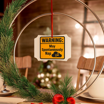 Warning May Spontaneously Nap | Custom Cut Acrylic Ornament - Retiree Gifts Retirement Party