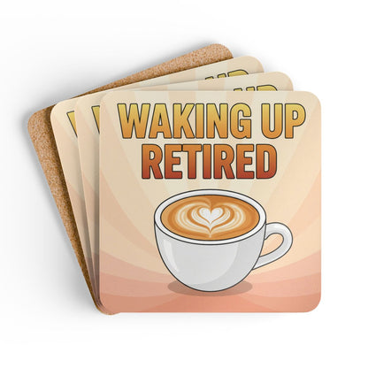 Waking Up Retired Coffee Themed Home Decor Coasters