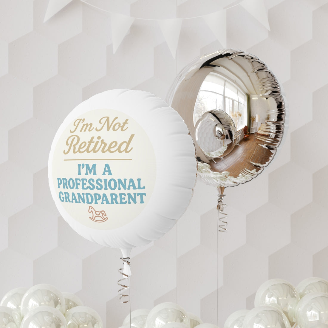 I'm Not Retired I'm Professional Grandparent | Perfect retirement gift | This can be personalized Mylar Ballons 11in or 22in - Retiree Gifts Retirement Party