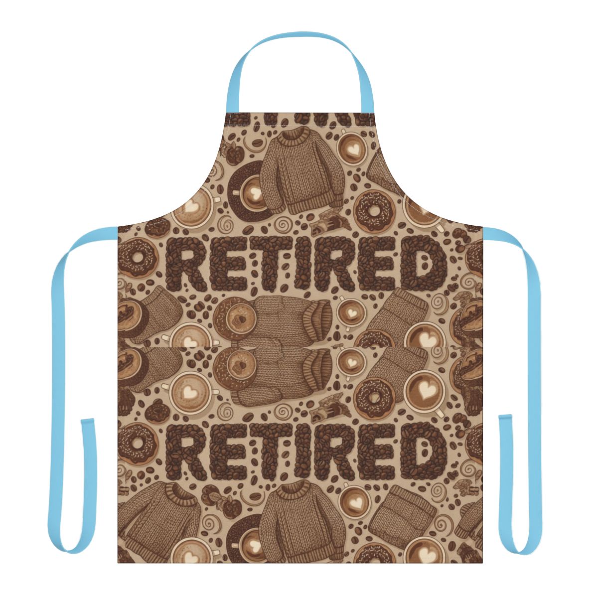 Retired Knitting Themed Apron for Craft Lovers