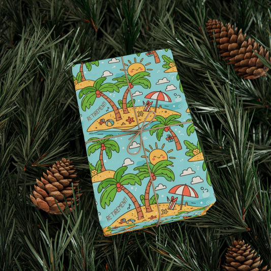 Cute Tropical Beach Scene Journal with Sun and Palm product