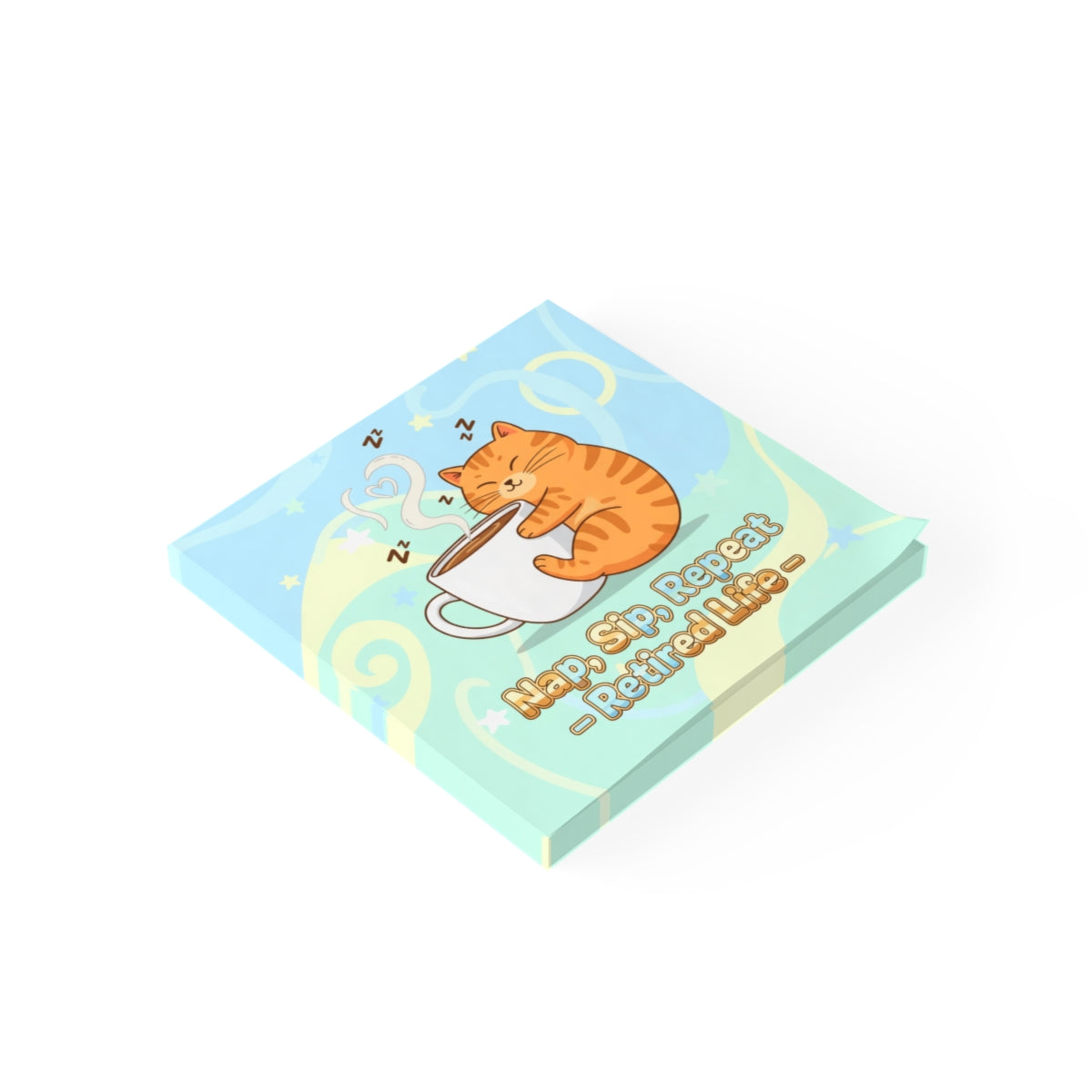 Nap Sip Repeat Retired Life Cute Cat Design Puzzle