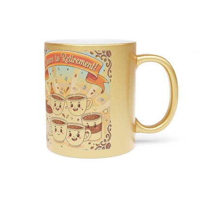 Cheers to Retirement Coffee Mug with Cute Artwork