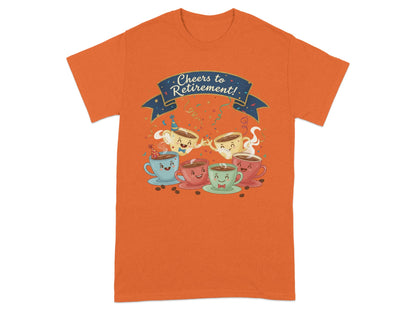 Cheers to Retirement Fun Coffee Theme T-shirt