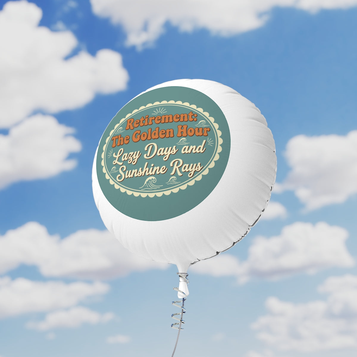 Retirement The Golden Hour Lazy Days and Sunshine Rays | Retirement Gift | 11in or 22in Mylar Ballon - Retiree Gifts Retirement Party