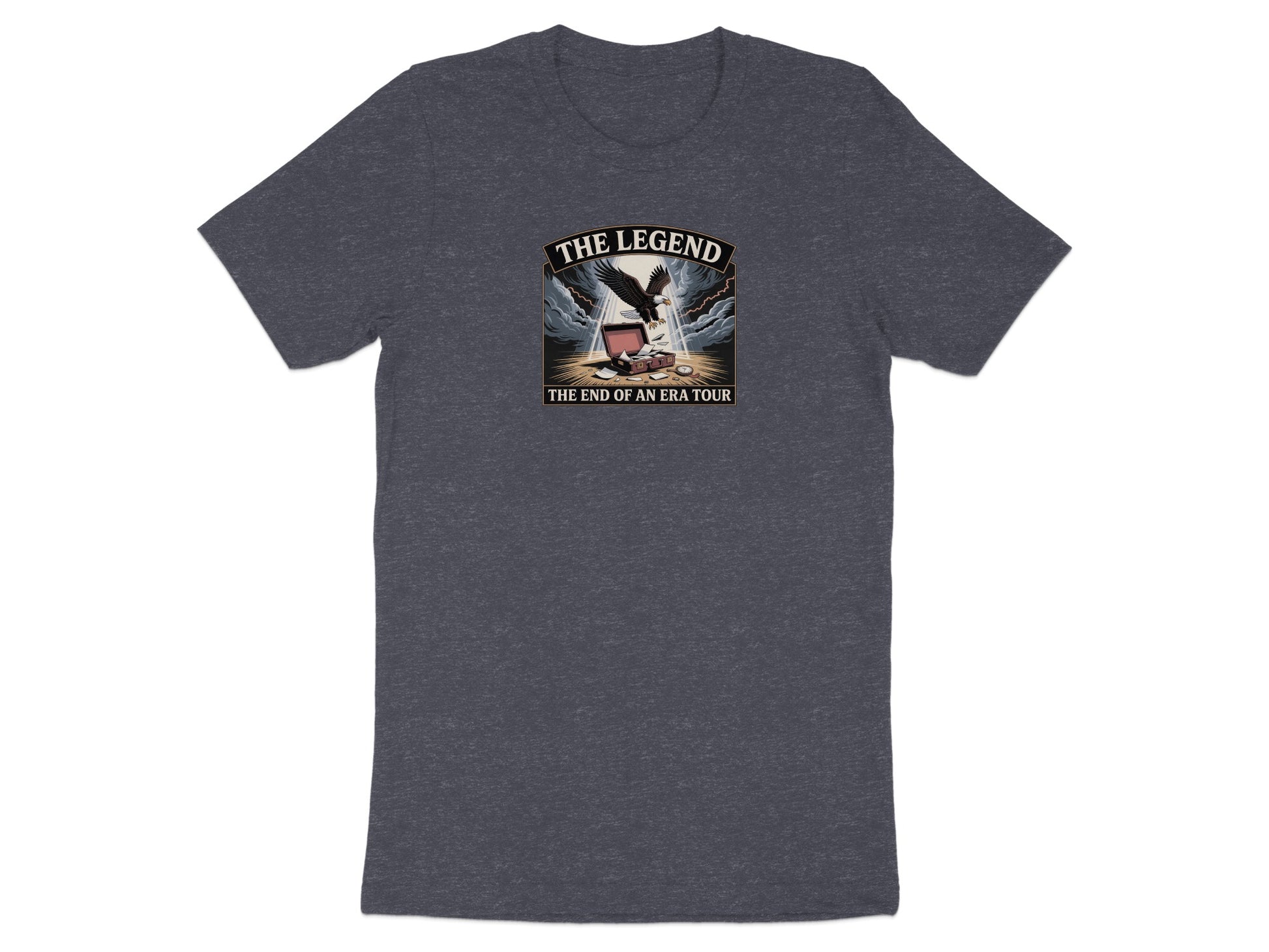 The Legend The End of An Era Tour | Dark Heaterh Color Bella T-Shirts - Retiree Gifts Retirement Party