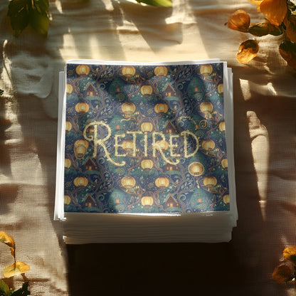Retired Text Design with Lamp Pattern product