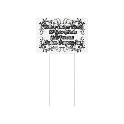 Retiree Custom Name Retirement Yard Sign product