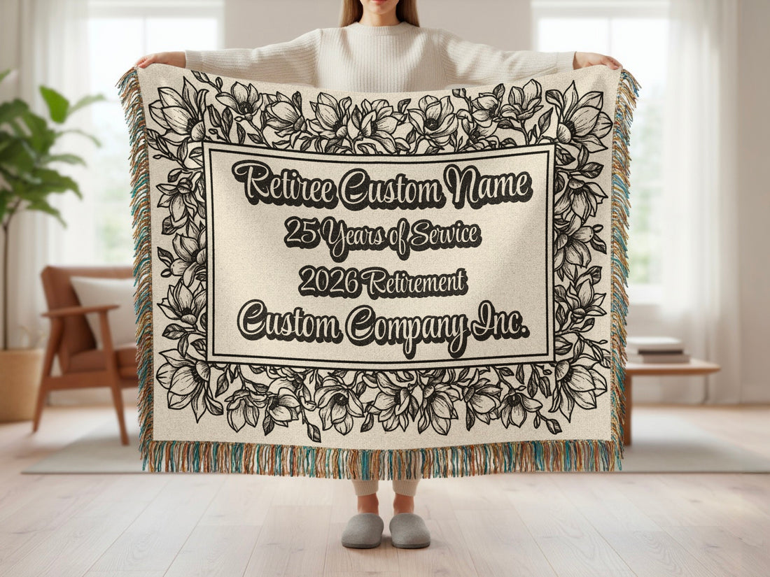 Personalized Retirement Custom Name Tapestry Throw product