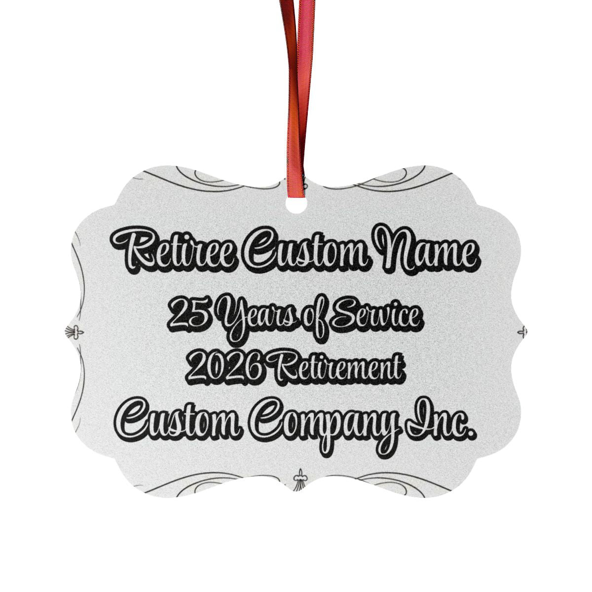 Retiree Custom Name Years of Service Retirement Ornament