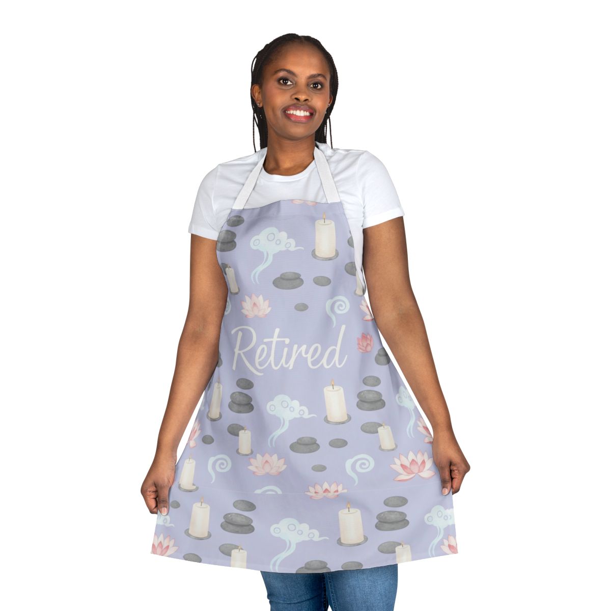 Retired Design with Candles and Flowers Apron