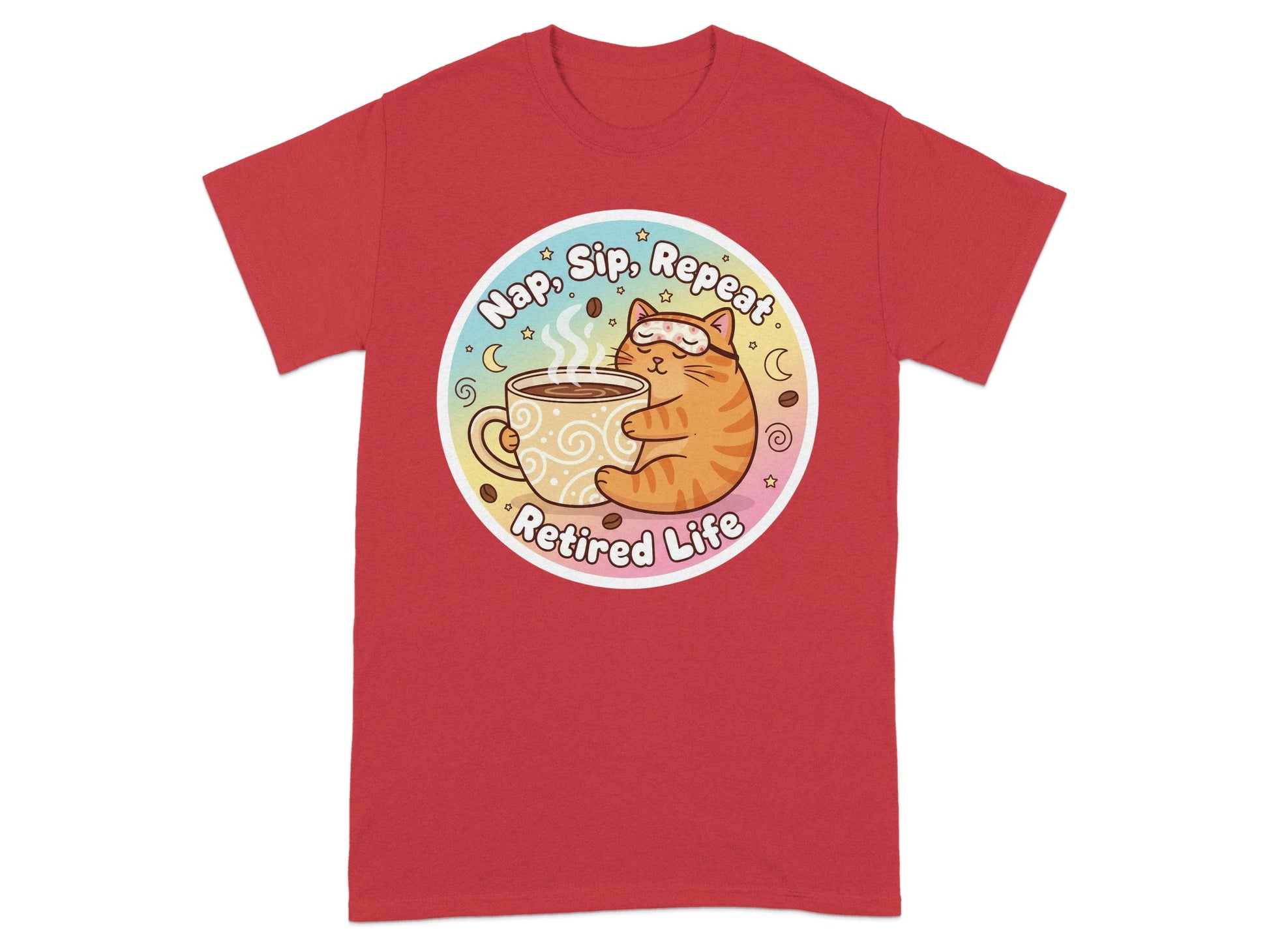 Nap Sip Repeat Retired Life Cat Lover T-shirt