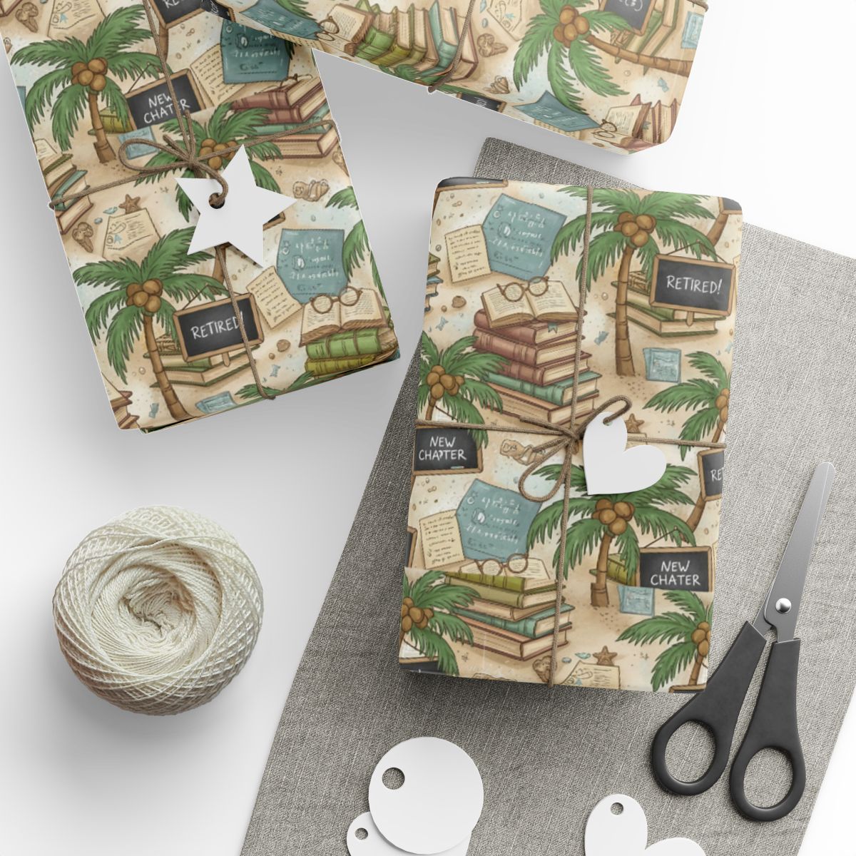 Retirement New Chapter Design Wrapping Paper product