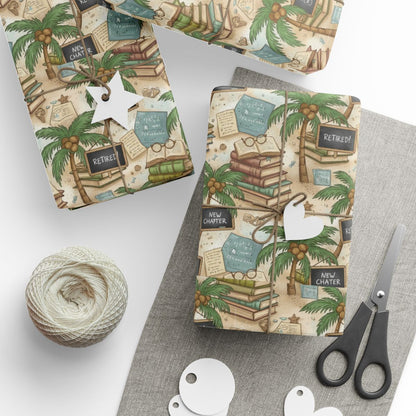 Retirement New Chapter Design Wrapping Paper product