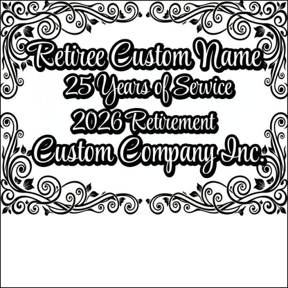 Retiree Custom Name 25 Years of Service 2026 Retirement Gift