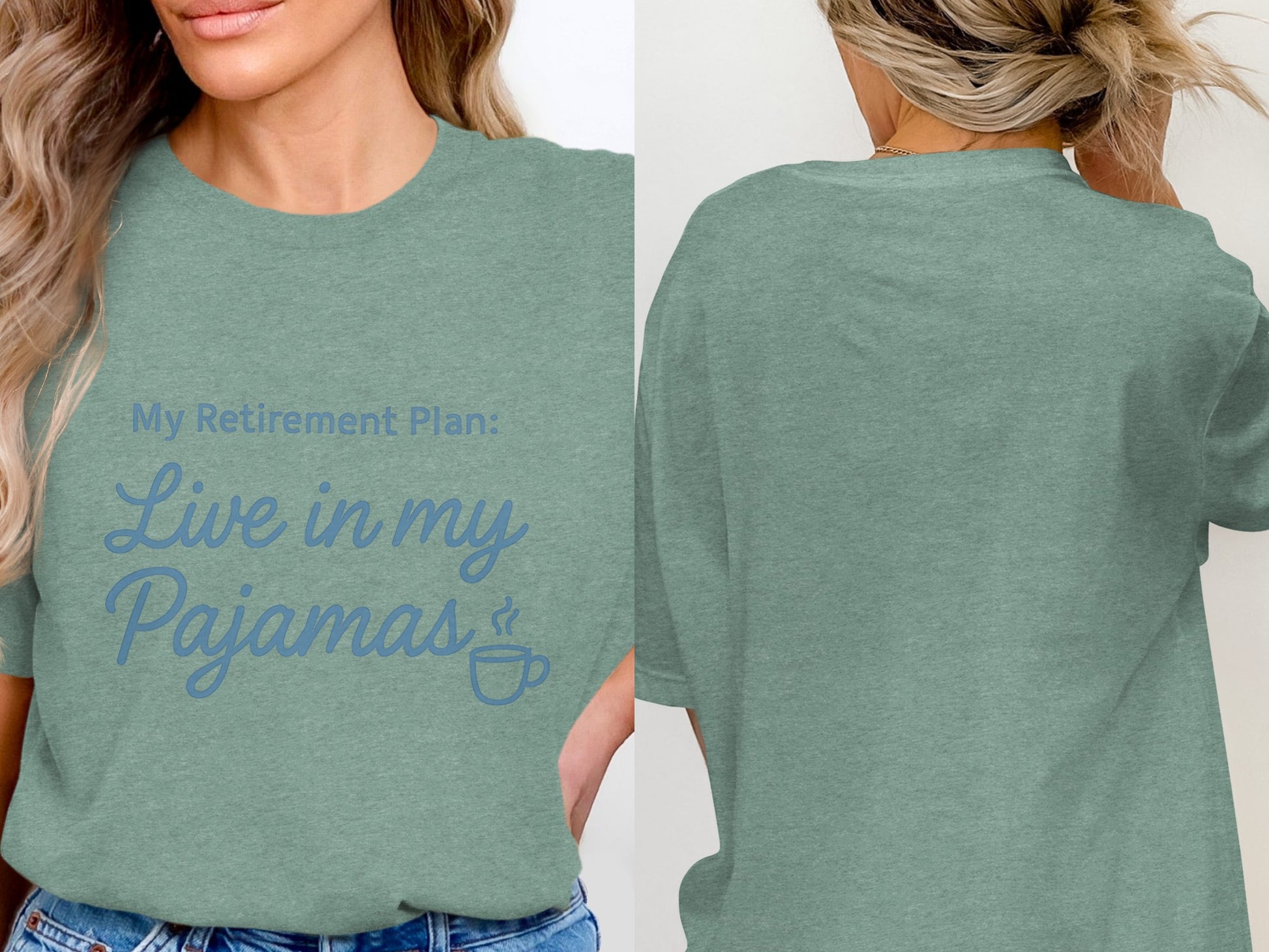 My Retirement Plan Live in my Pajamas | Retirement Fun | Soft Color Bella T-Shirts - Retiree Gifts Retirement Party