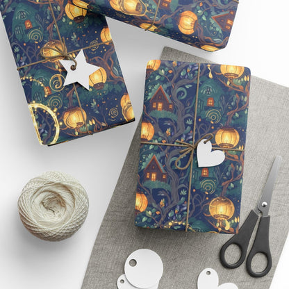 Enchanting Forest Night Theme Wrapping Paper