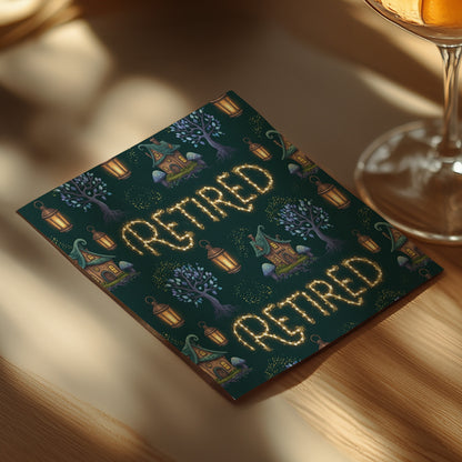 Retired Celebration Card with Festive Design