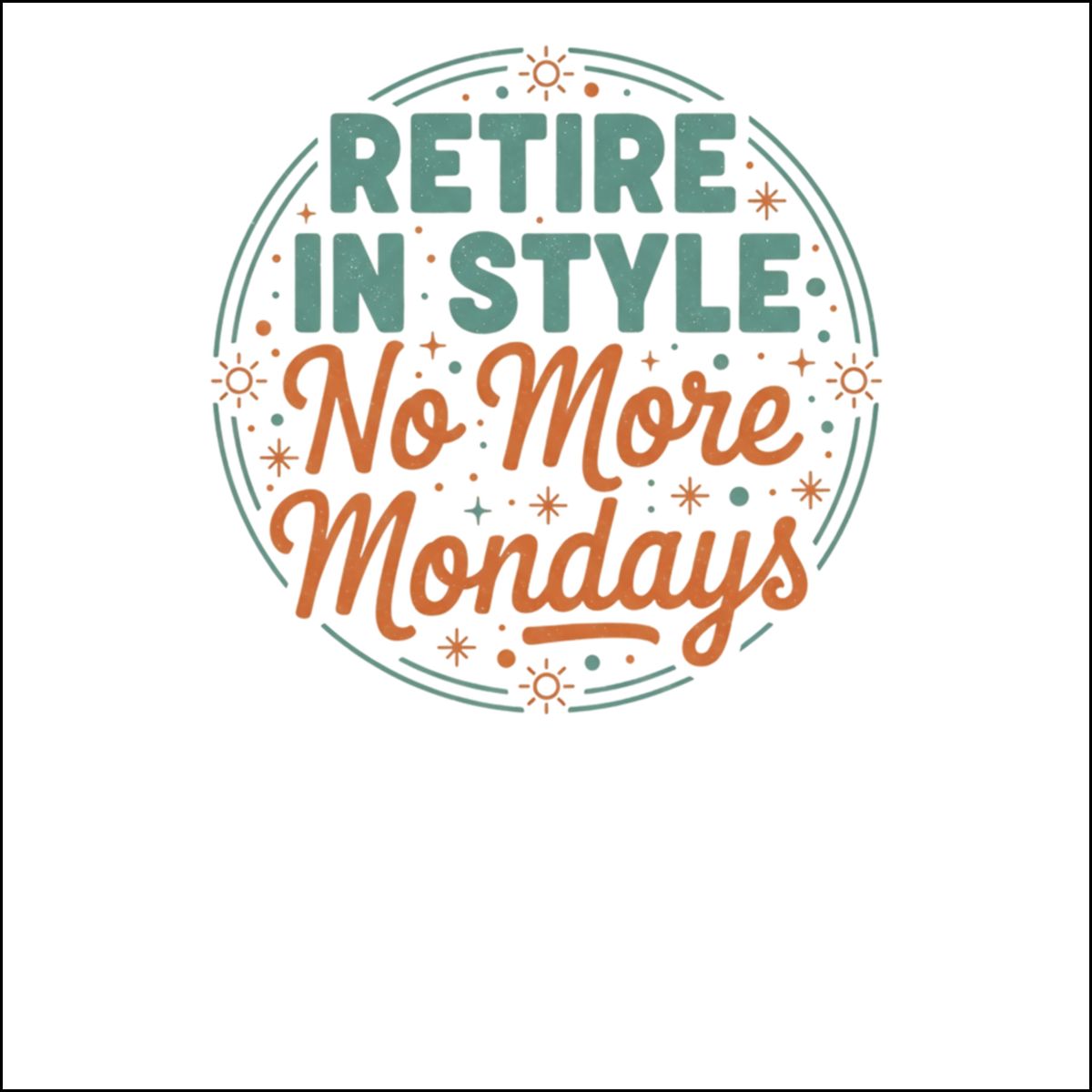 Retire In Style No More Mondays | Funny Retirement Custom Cur Ornaments - Retiree Gifts Retirement Party