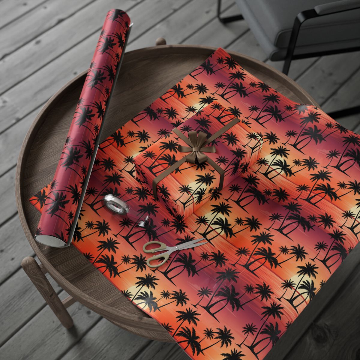 Sunset Palm Tree Gift Wrapping Paper product type