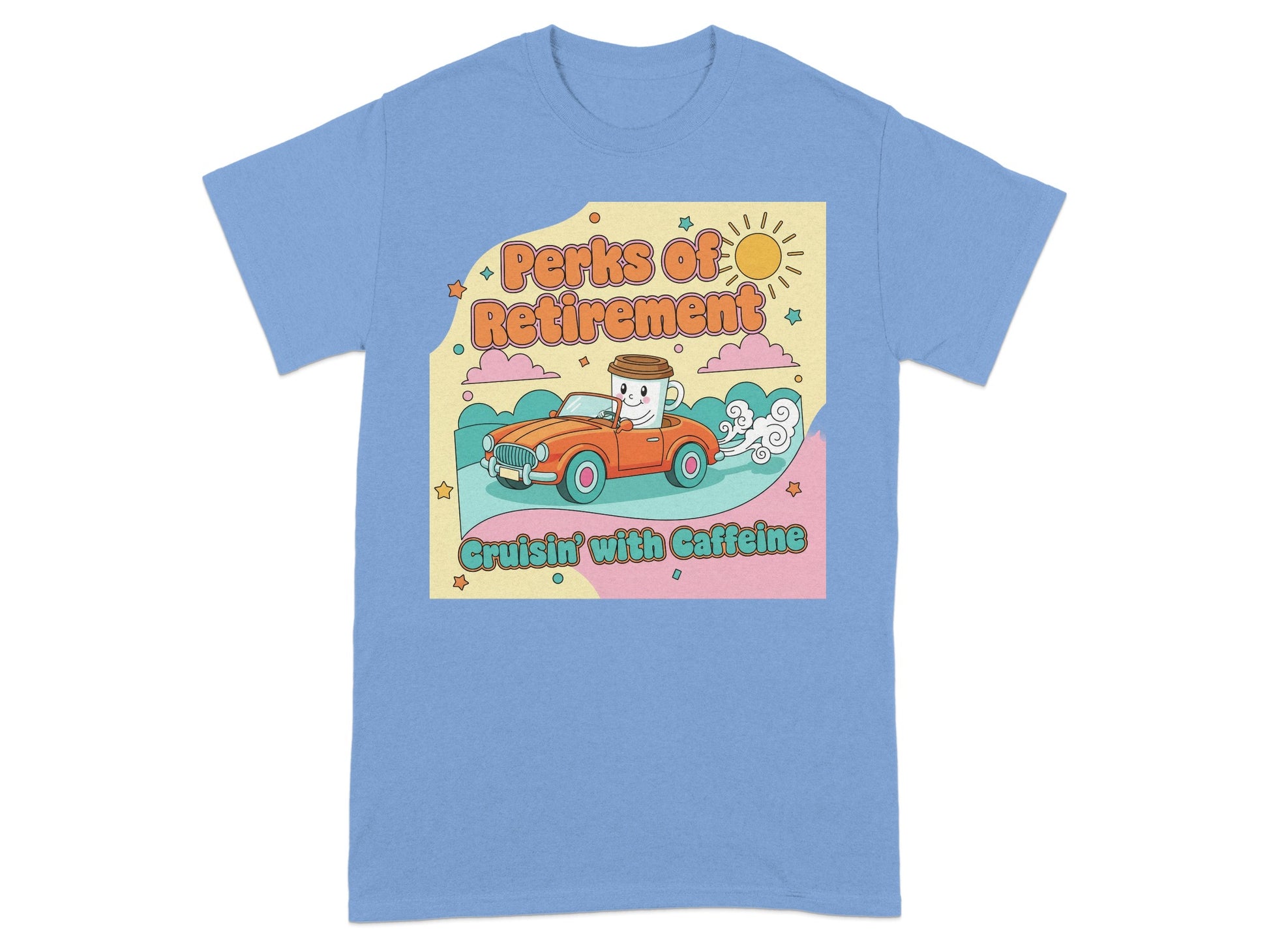 Perks of Retirement Cruisin with Caffeine T-shirt