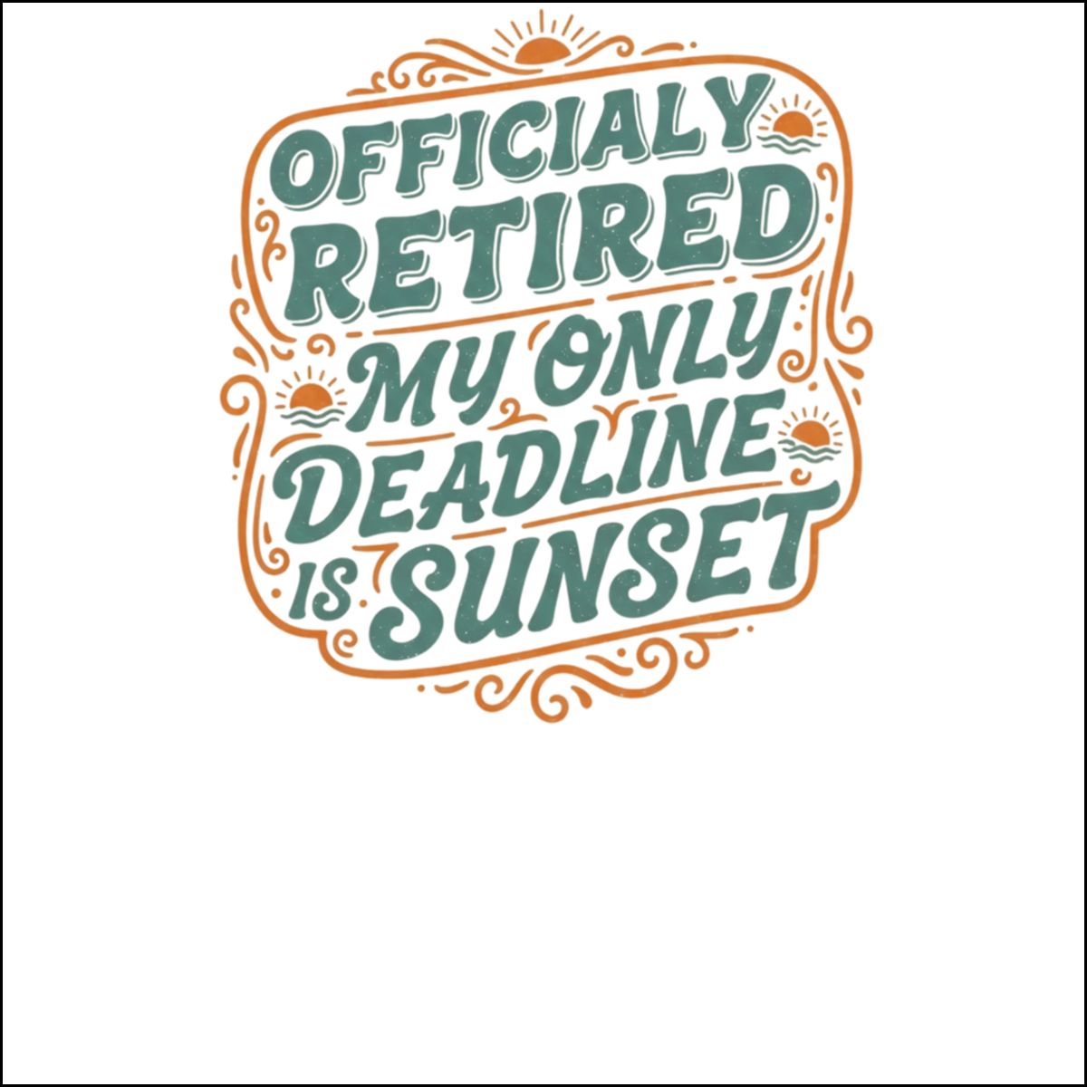 Officially Retired Sunset Deadline | Funny Retirement | Custom Cur Ornaments - Retiree Gifts Retirement Party