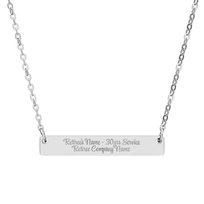 Custom Engraved Bar Necklace for Special Recognition